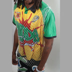 LODB Black Stars yellow green black short sleeve jersey with crest logo and cultural graphic